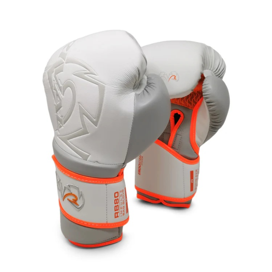 Guantes de boxeo Rival boxing RB80 "Impulse bag gloves" Blanco/ naranja