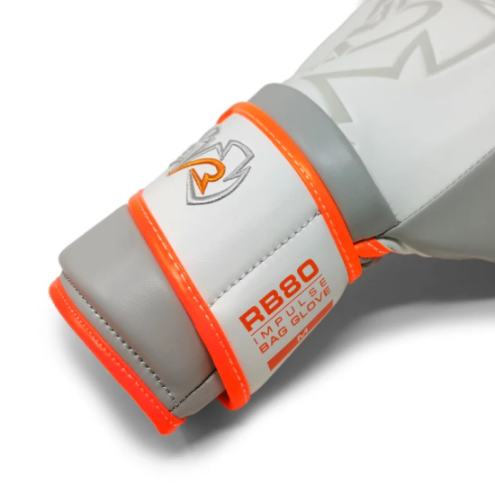 Guantes de boxeo Rival boxing RB80 "Impulse bag gloves" Blanco/ naranja