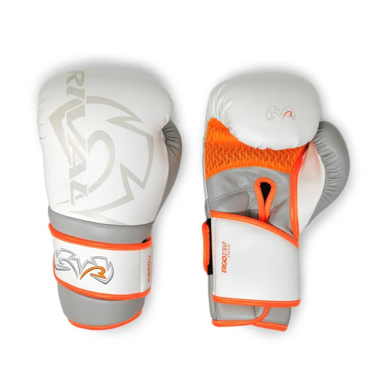 Guantes de boxeo Rival boxing RS80V Impulse Sparring Blanco-naranja