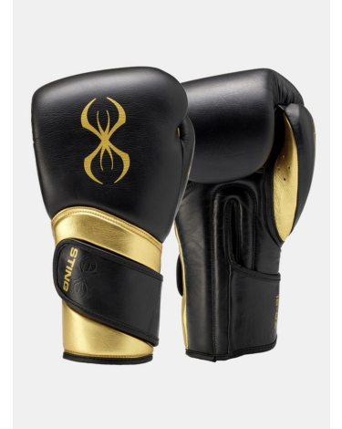 Guantes de boxeo Sting "Viper x Sparring" negro-dorado