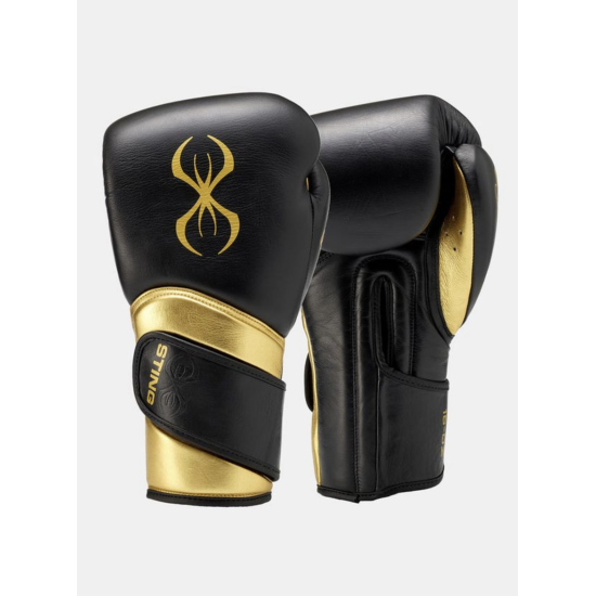 Guantes de boxeo Sting "Viper x Sparring" negro-dorado