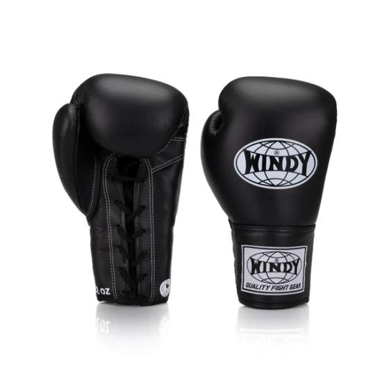 Guantes de boxeo Windy "Classic Lace up" BGL negro