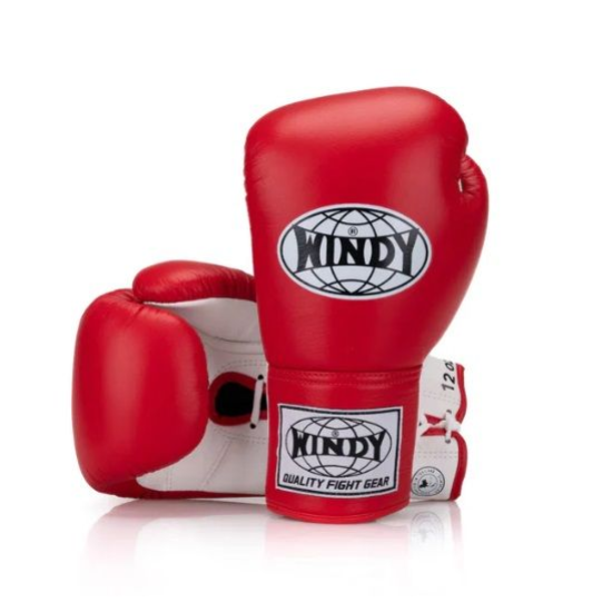 Guantes de boxeo Windy "Classic Lace up" BGL rojo