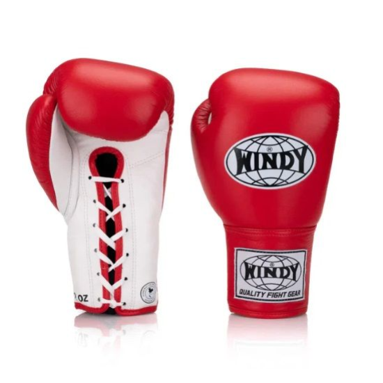 Guantes de boxeo Windy "Classic Lace up" BGL rojo