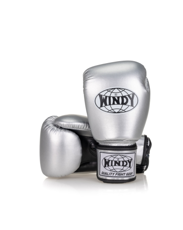 Guantes de boxeo Windy Classic Microfiber BGVHU Silver