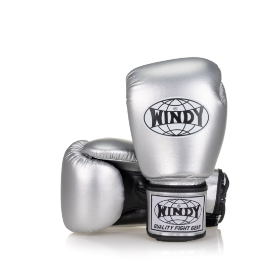 Guantes de boxeo Windy Classic Microfiber BGVHU Silver