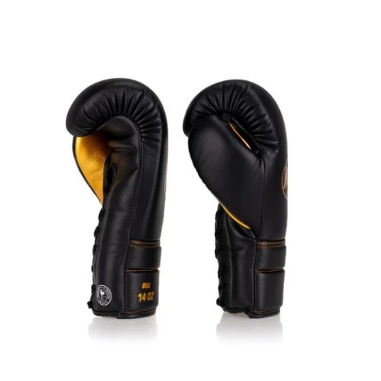 Guantes de boxeo Windy "Elite" BGE cuerdas negro/dorado