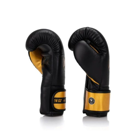 Guantes de boxeo Windy "Elite" BGE velcro negro/dorado