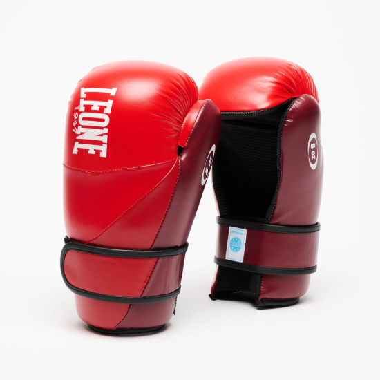 Guantes de Point Fighting Leone 1947 GN600 WAKO rojo 8 Oz