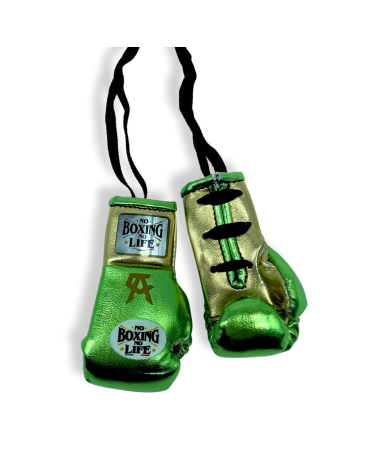 Guantes de retrovisor No Boxing No Life  verde/oro