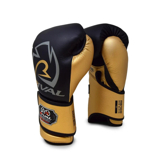 Guantes de saco Rival RB100 Professional D3O Negro/dorado