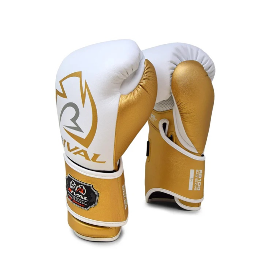Guantes de saco Rival RB100 Professional D3O Blanco/ dorado