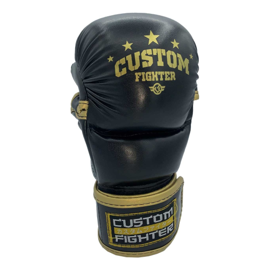 Guantillas de MMA Custom Fighter para sparring "Gold Star" negras