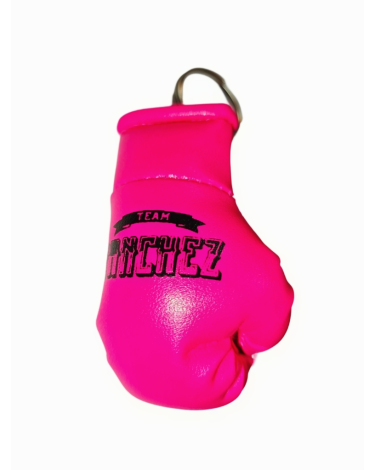 Llavero Guante de Boxeo Team Sanchez rosa fluor