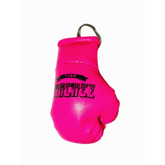 Llavero Guante de Boxeo Team Sanchez rosa fluor