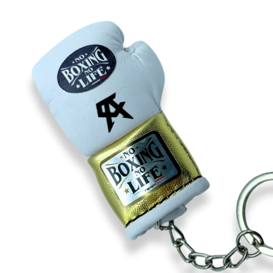 Llavero No Boxing No Life Blanco/Oro