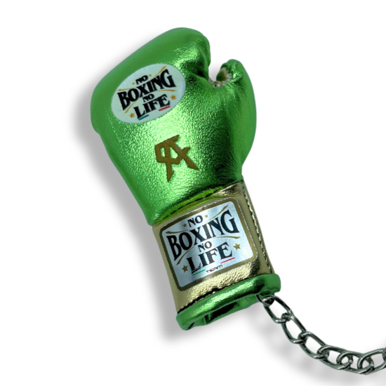 Llavero No Boxing No Life verde-oro