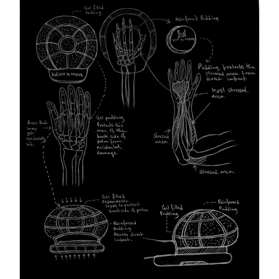 Manoplas de Aire Hit N Move MegaTurtle Negras