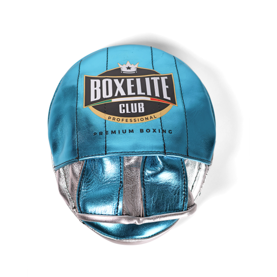 Manoplas profesionales de entreno Boxelite Club premium Aqua/plata