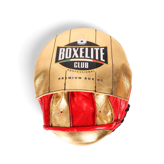 Manoplas profesionales de entreno Boxelite Club premium Rojo/dorado