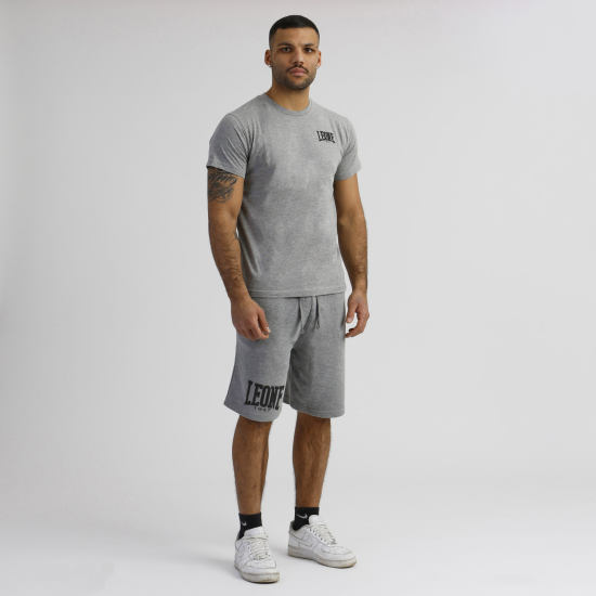 Pantalon corto de algodon Leone 1947 LSM204 gris