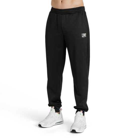 Pantalon de chandal largo Leone 1947 "Logo" negro ABX122