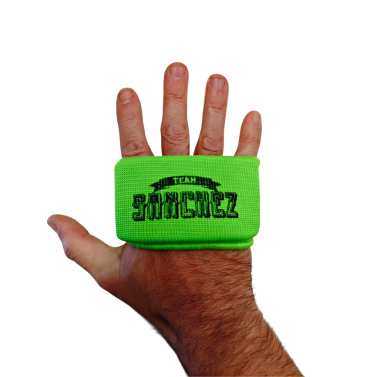 Pareja de nudilleras de Gel Team Sanchez verde fluor