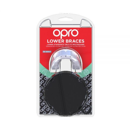 Protector Bucal Opro color blanco especial braquets dientes inferiores