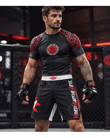 Rashguard Custom Fighter modelo Fightwear negro
