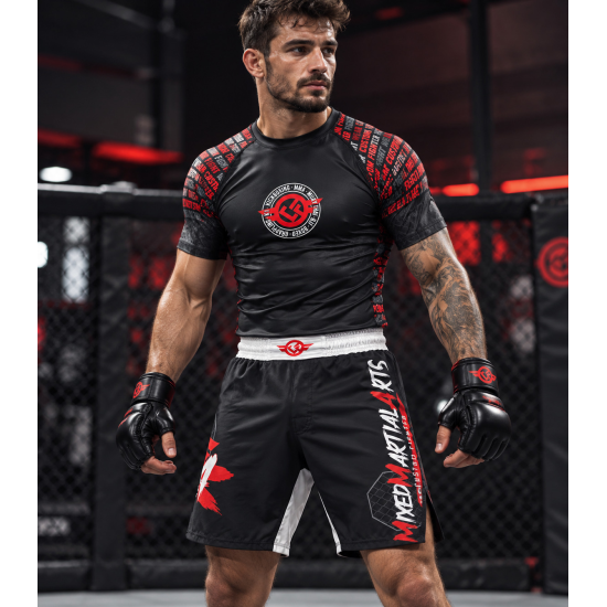 Rashguard Custom Fighter modelo Fightwear negro