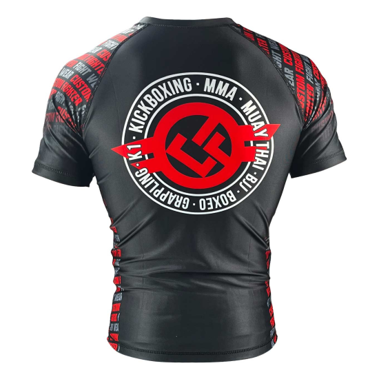 Rashguard Custom Fighter modelo Fightwear negro
