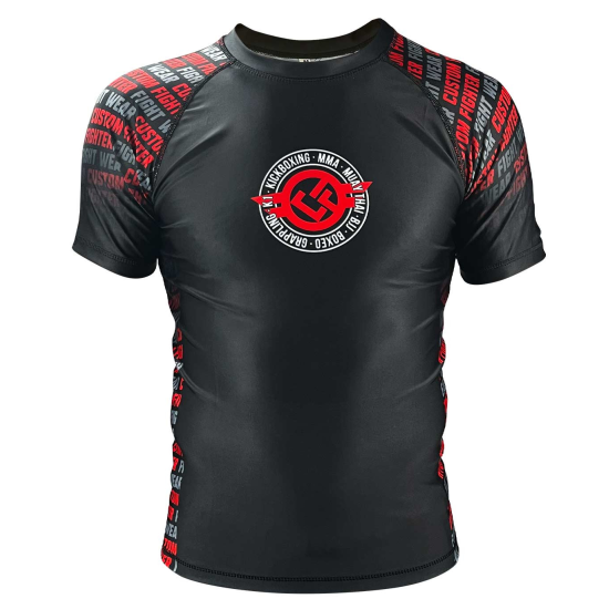 Rashguard Custom Fighter modelo Fightwear negro
