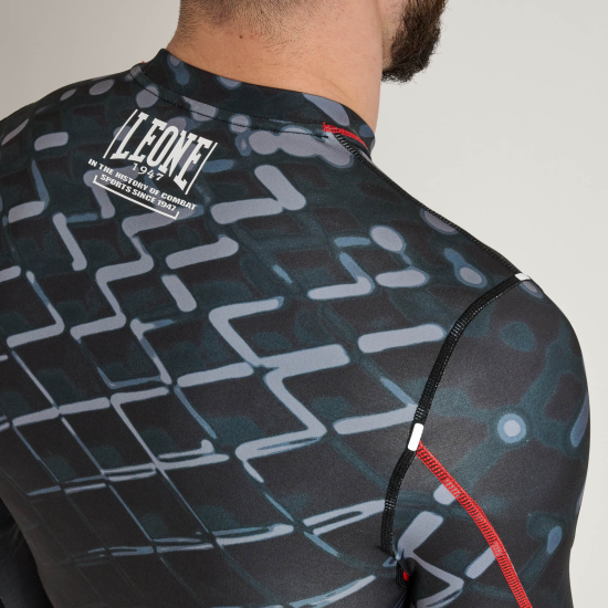 Rashguard de manga larga Leone 1947 "Cage" AB973 negro