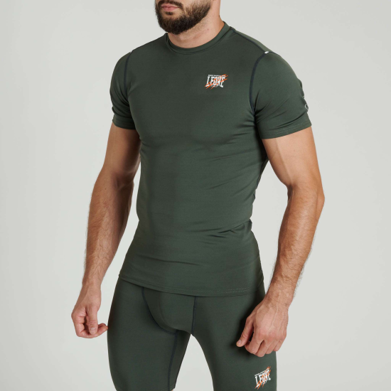 Rashguard Leone 1947 manga corta "Primal Instinct" verde AB917