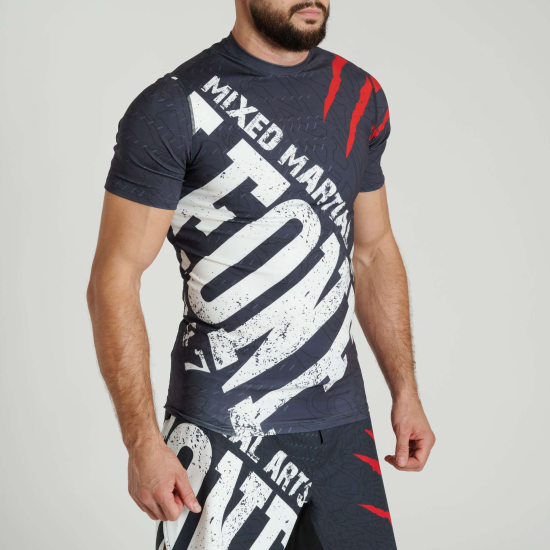 Rashguard manga corta Leone 1947 "Primal Instinct" negro AB942