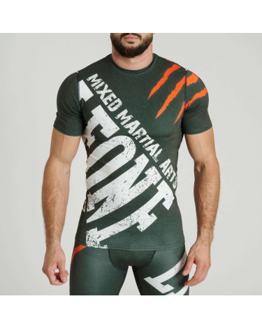 Rashguard manga corta Leone 1947 "Primal Instinct" verde AB942