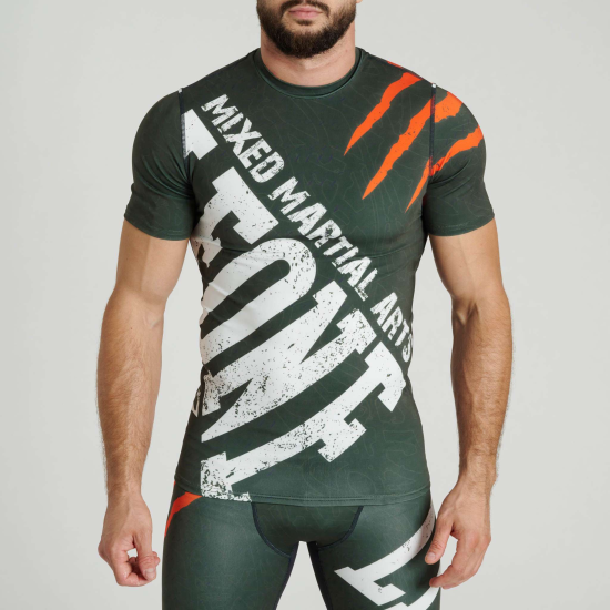 Rashguard manga corta Leone 1947 "Primal Instinct" verde AB942