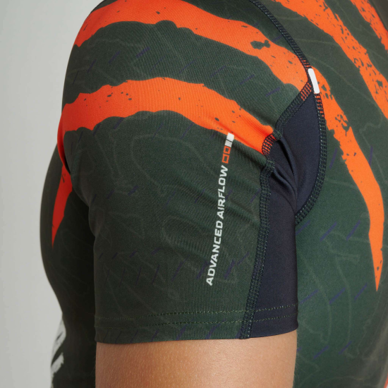 Rashguard manga corta Leone 1947 "Primal Instinct" verde AB942