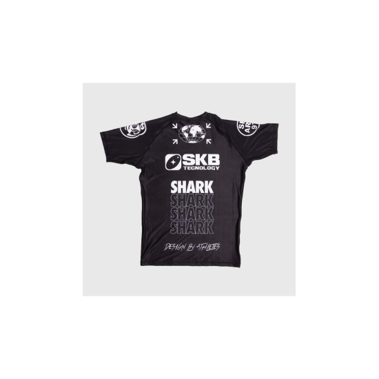 Rashguard Shark boxing manga corta negra SKB97
