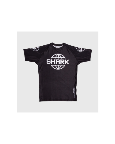 Rashguard Shark boxing manga corta negra SKB97