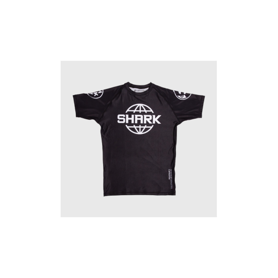 Rashguard Shark boxing manga corta negra SKB97