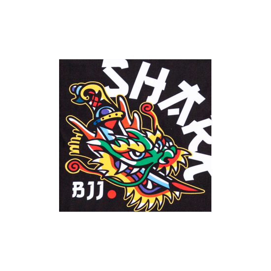 Rashguard Shark boxing manga larga negra Tokio