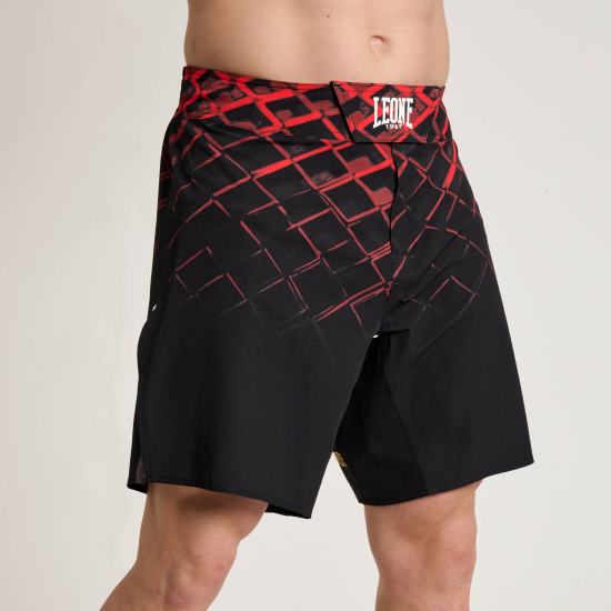 Shorts de MMA Leone 1947 "Cage" rojo.negro AB975