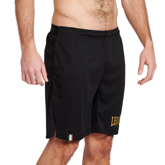 Pantalones Cortos LEONE 1947 Unisex - Deportivos Con Logo, 100% Poliéster