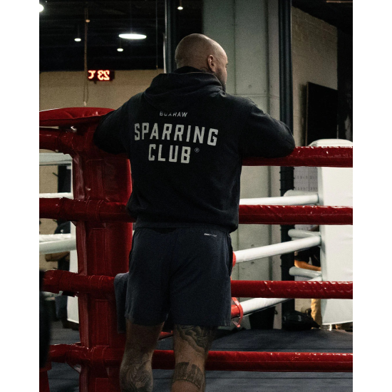 Sudadera con capucha Boxraw Sparring Club oversized washed charcoal