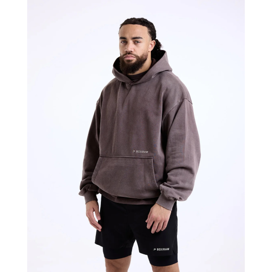 Sudadera con capucha Boxraw Sparring Club oversized washed charcoal