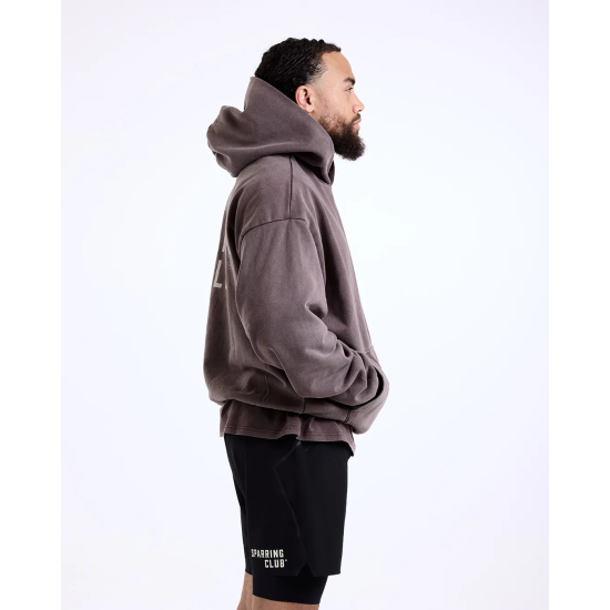 Sudadera con capucha Boxraw Sparring Club oversized washed charcoal