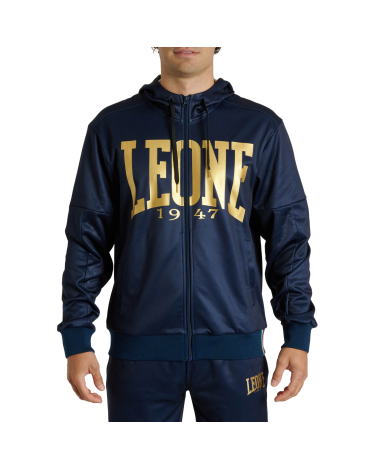 Sudadera con capucha Leone 1947 "DNA" azul ABX721