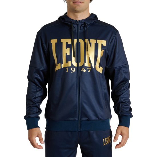 Sudadera con capucha Leone 1947 "DNA" azul ABX721