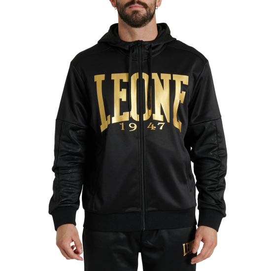 Sudadera con capucha Leone 1947 "DNA" negro ABX721